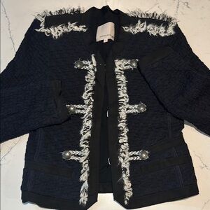 Rebecca Taylor Women's navy and White Jacket